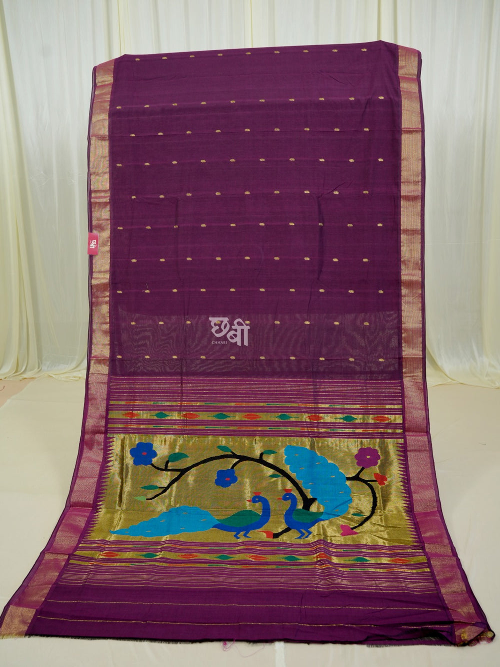 Pure Handloom Cotton Paithani Saree