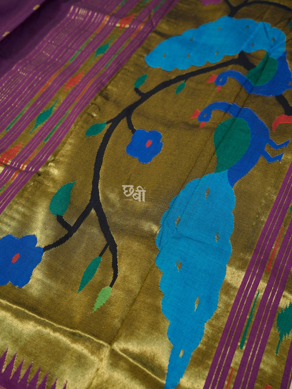 Pure Handloom Cotton Paithani Saree