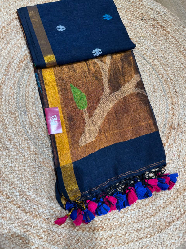 Linen Cotton Paithani