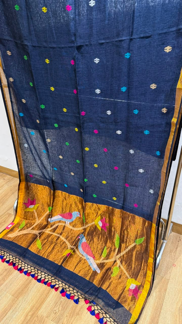Linen Cotton Paithani