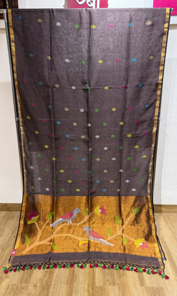 Linen Cotton Paithani