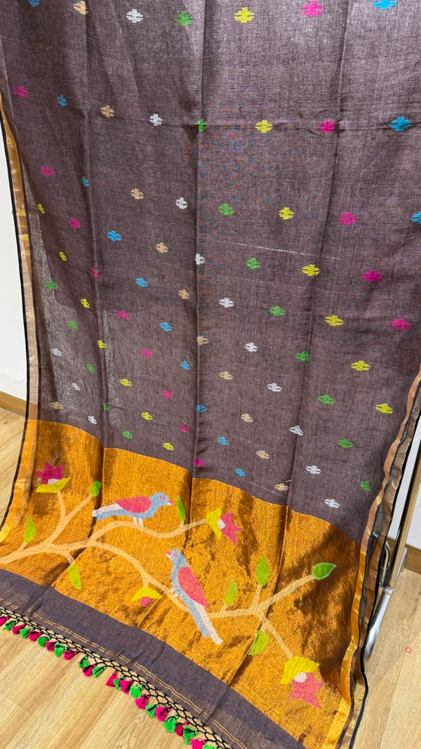 Linen Cotton Paithani