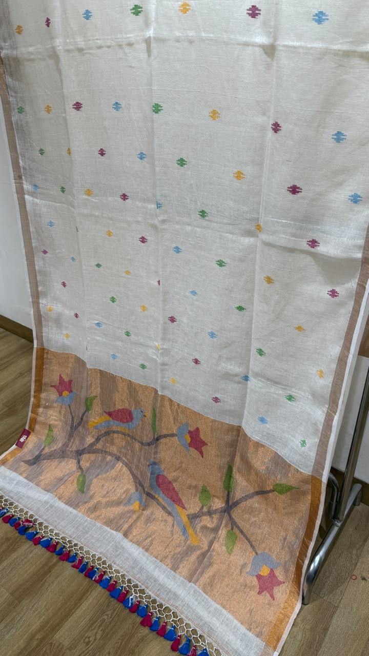 Linen Cotton Paithani