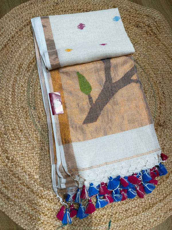 Linen Cotton Paithani