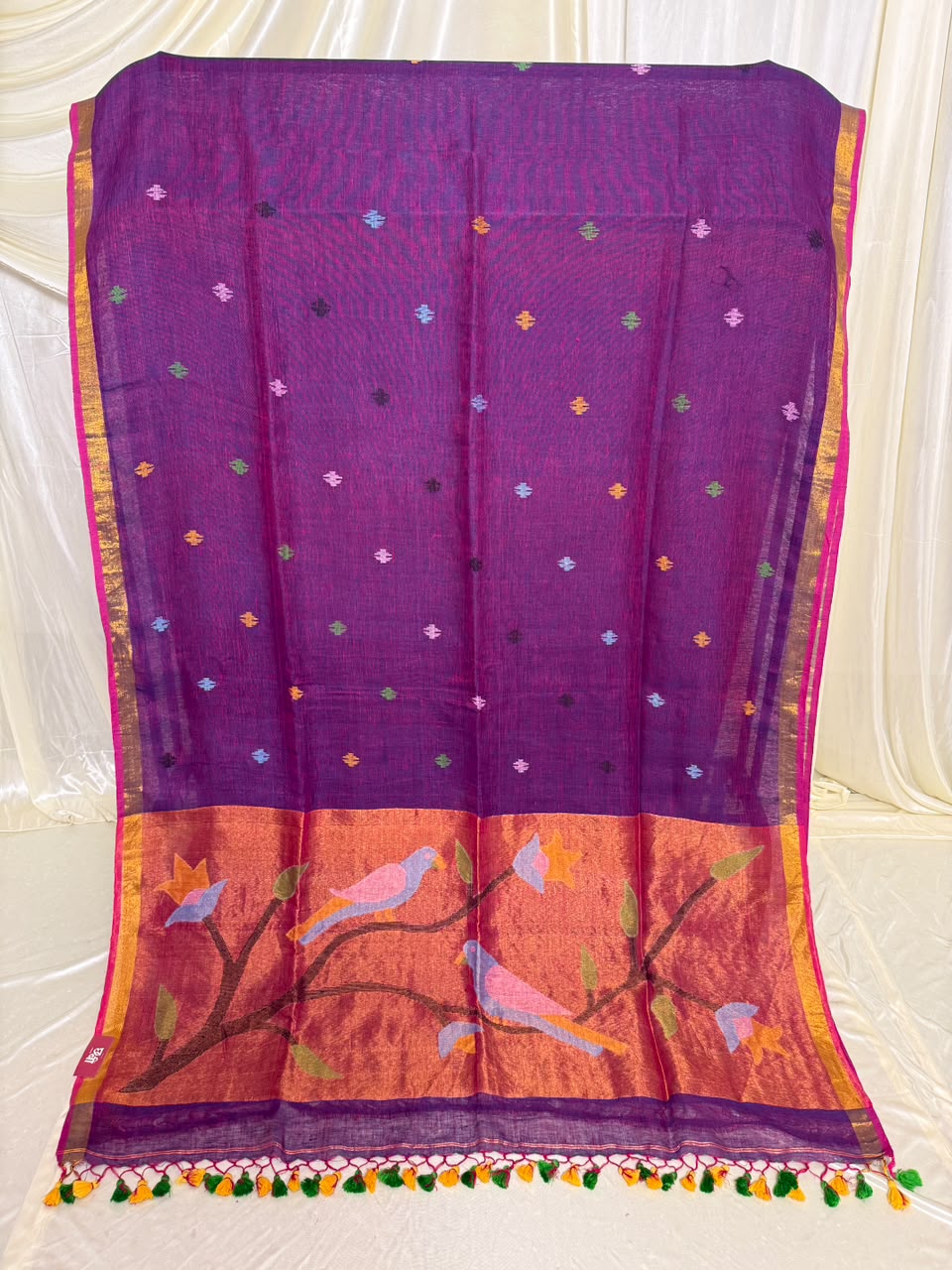 Linen Cotton Paithani