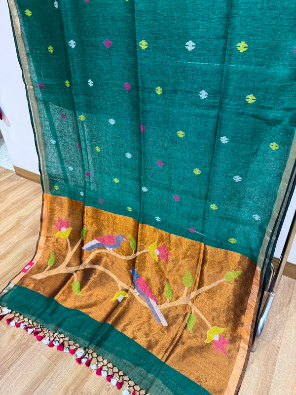 Linen Cotton Paithani