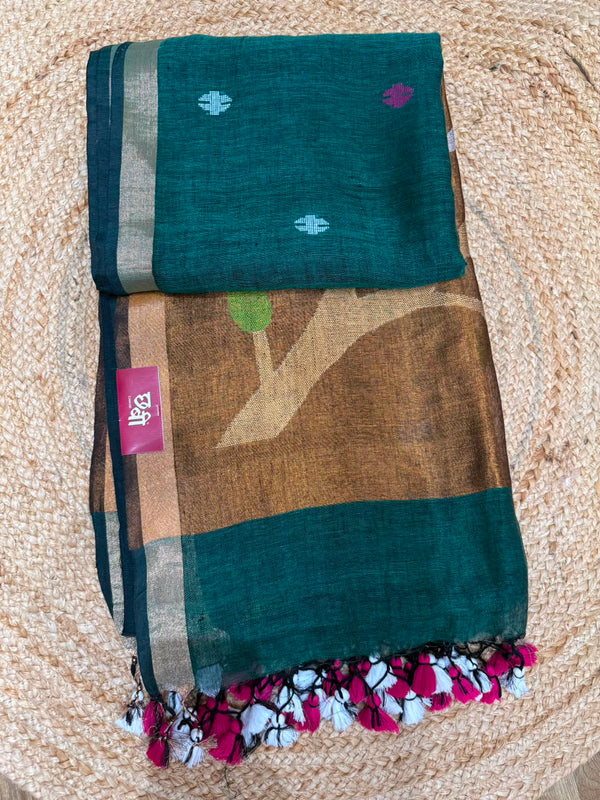 Linen Cotton Paithani