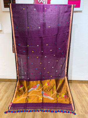 Linen Cotton Paithani