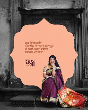 Asawali Pallu Pure Silk Paithani