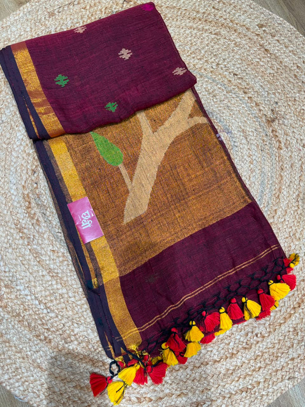 Linen Cotton Paithani