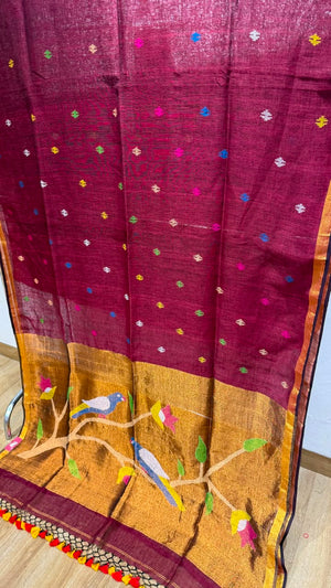 Linen Cotton Paithani