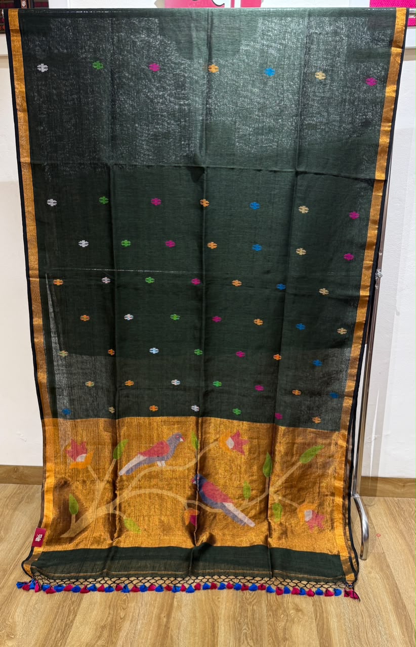 Linen Cotton Saree