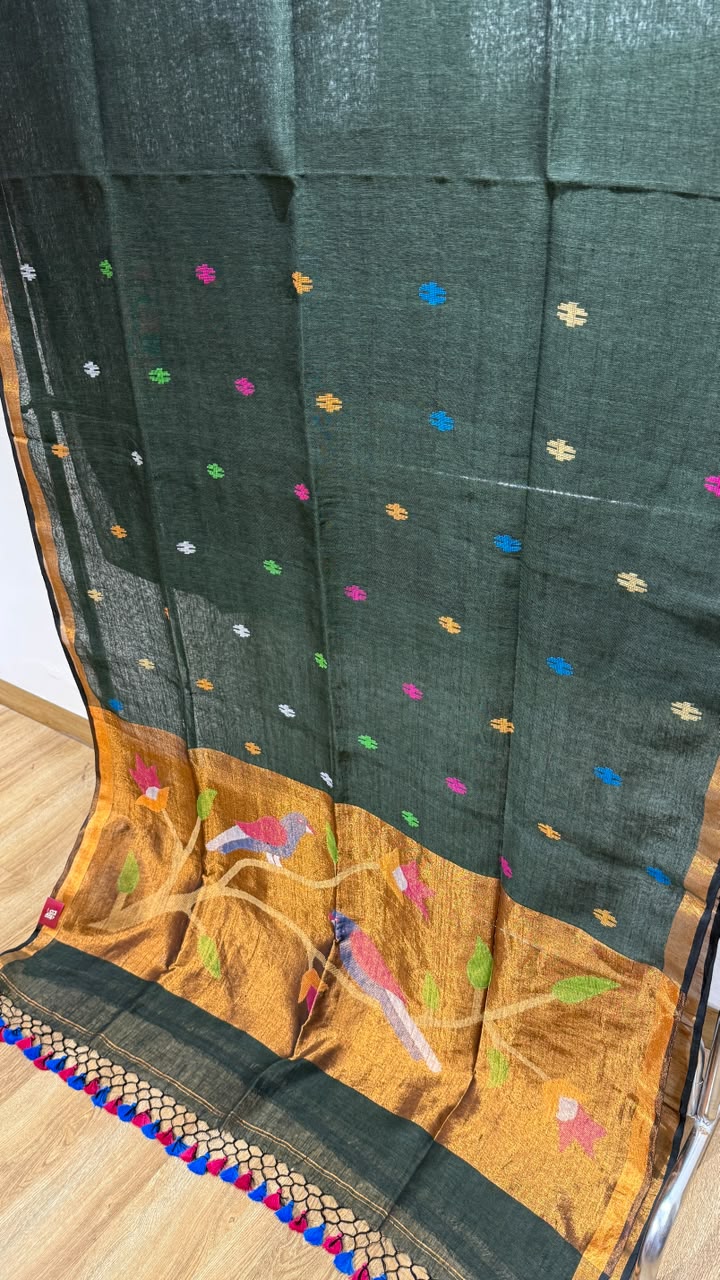 Linen Cotton Saree