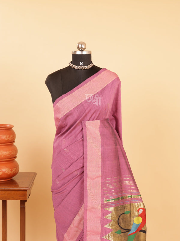 Pure Handloom Cotton Paithani Saree