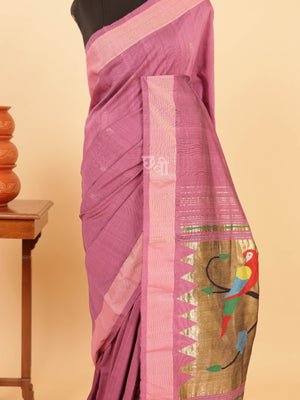 Pure Handloom Cotton Paithani Saree