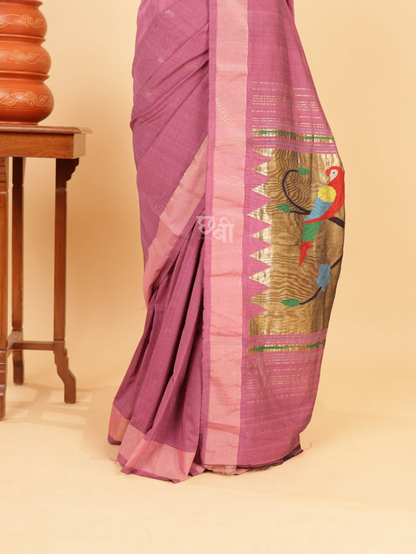 Pure Handloom Cotton Paithani Saree