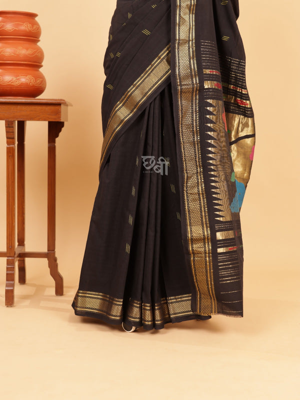 Pure Handloom Cotton Paithani Saree