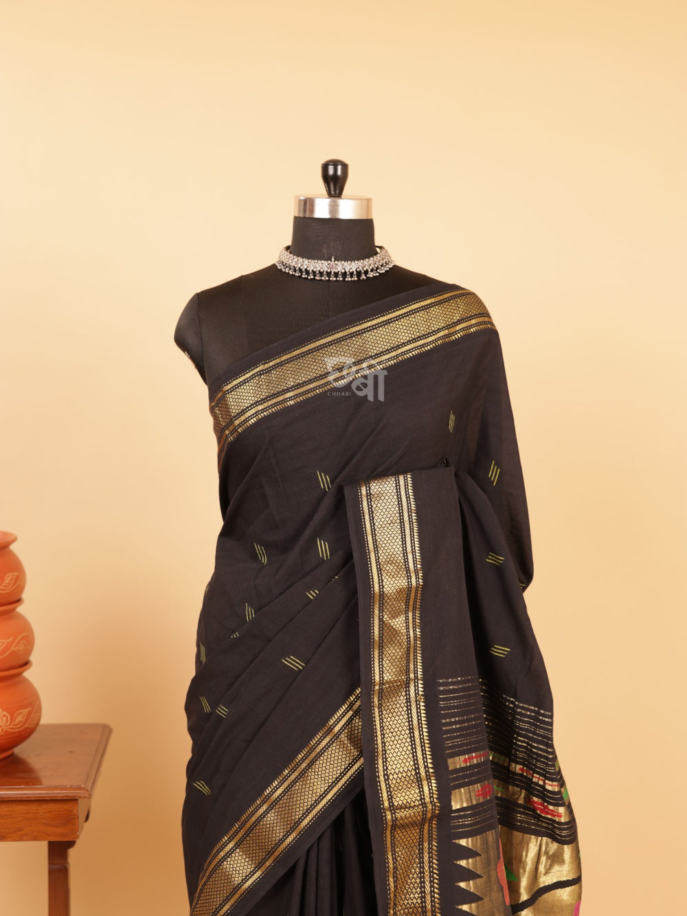 Pure Handloom Cotton Paithani Saree