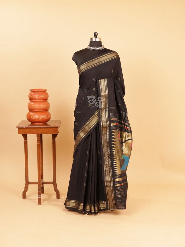 Pure Handloom Cotton Paithani Saree