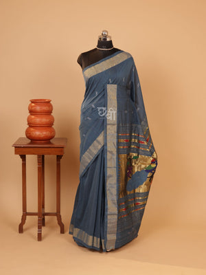 Pure Handloom Cotton Paithani Saree