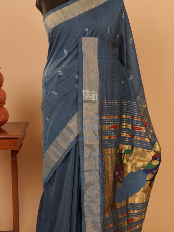 Pure Handloom Cotton Paithani Saree