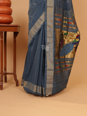 Pure Handloom Cotton Paithani Saree