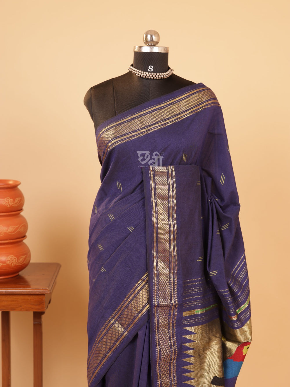 Pure Handloom Cotton Paithani Saree