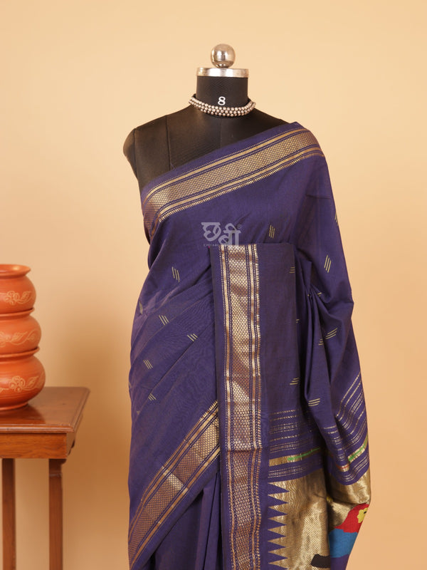 Pure Handloom Cotton Paithani Saree