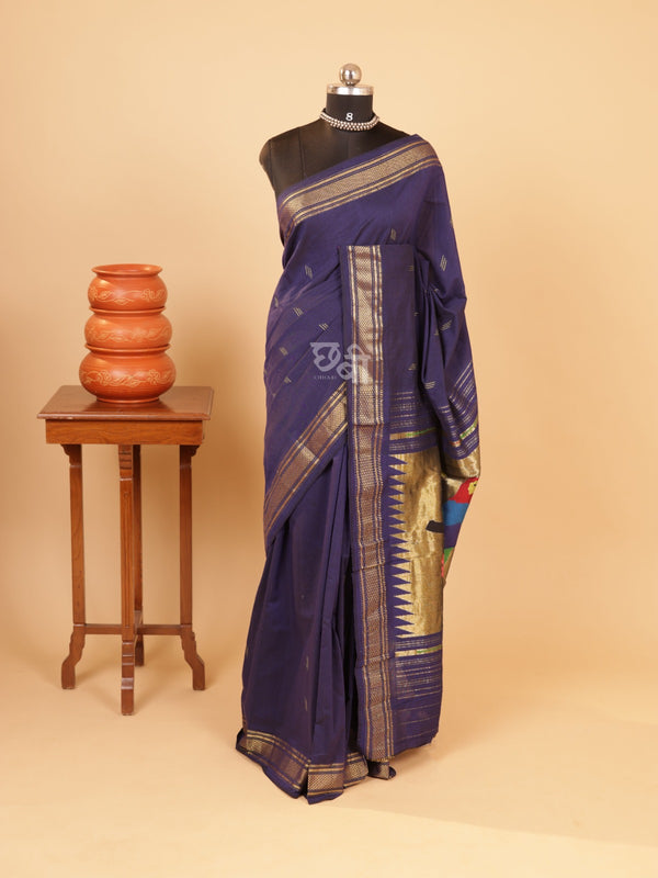 Pure Handloom Cotton Paithani Saree