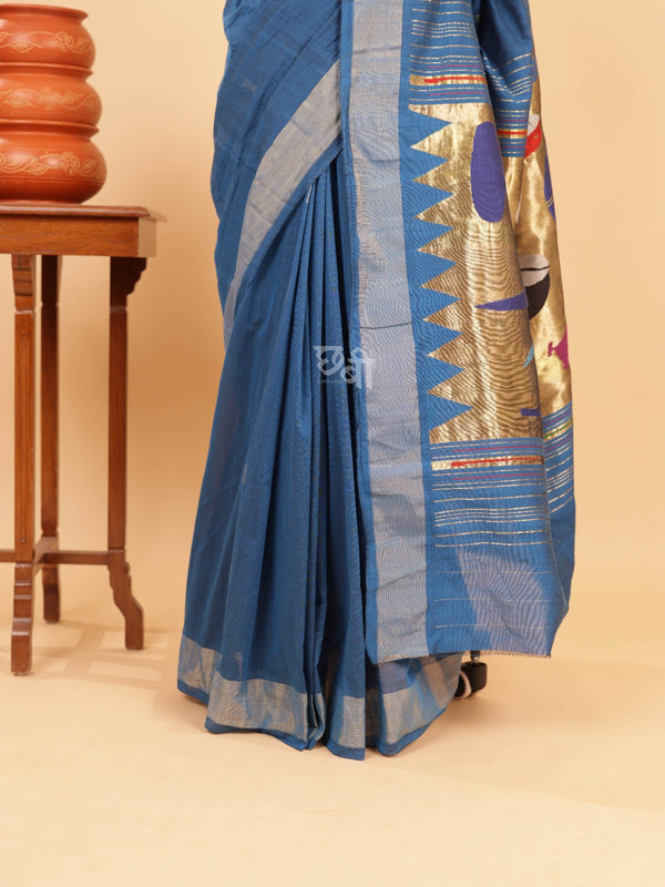 Pure Handloom Cotton Paithani Saree