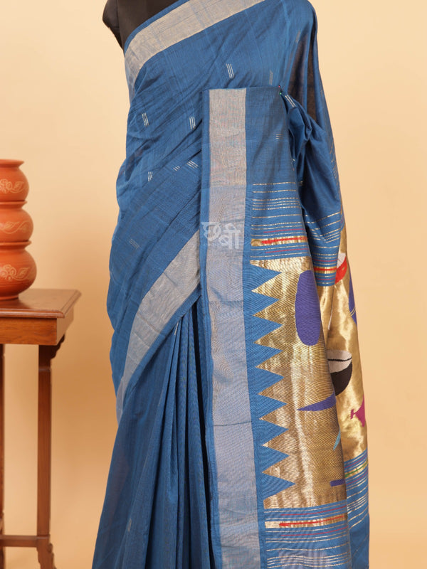 Pure Handloom Cotton Paithani Saree