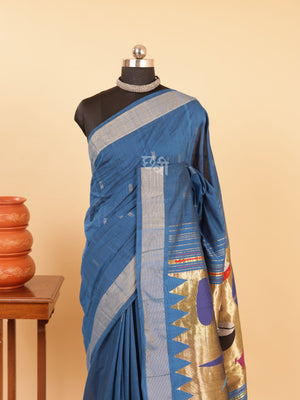 Pure Handloom Cotton Paithani Saree