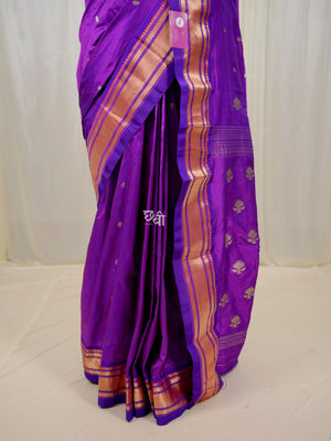 Pure Silk Handloom Lotus Pallu Paithani