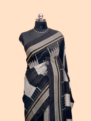 Pure Silk Handloom Tope Design Ilkal Saree