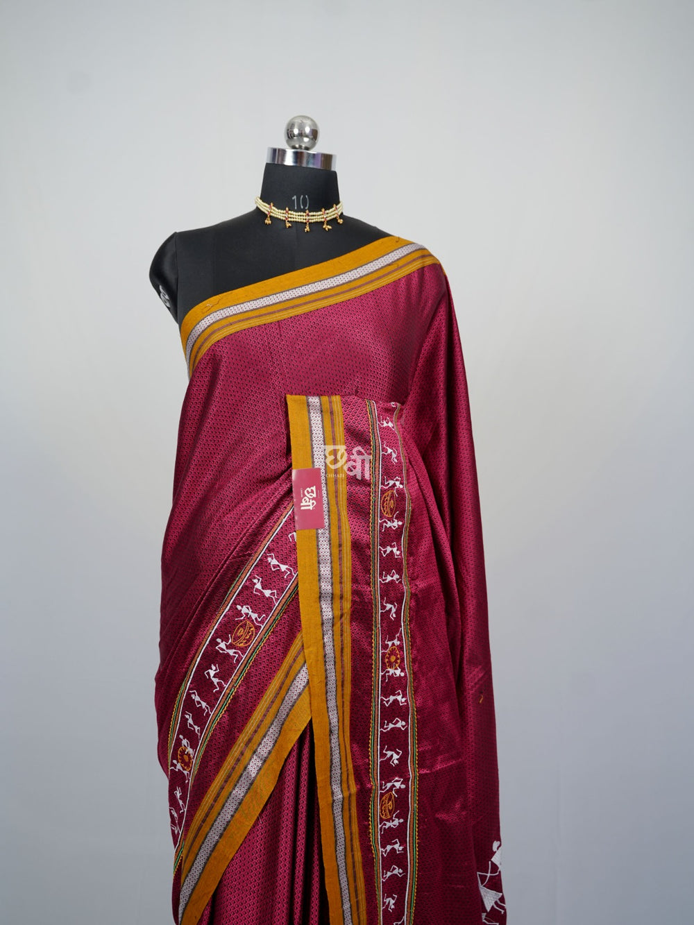 Warli Embroidery Khun Saree