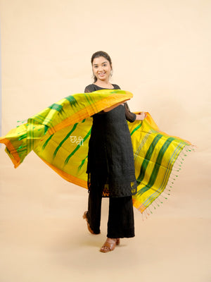 Pure Handloom Silk Ilkal Dupatta