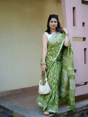 Linen Cotton Saree
