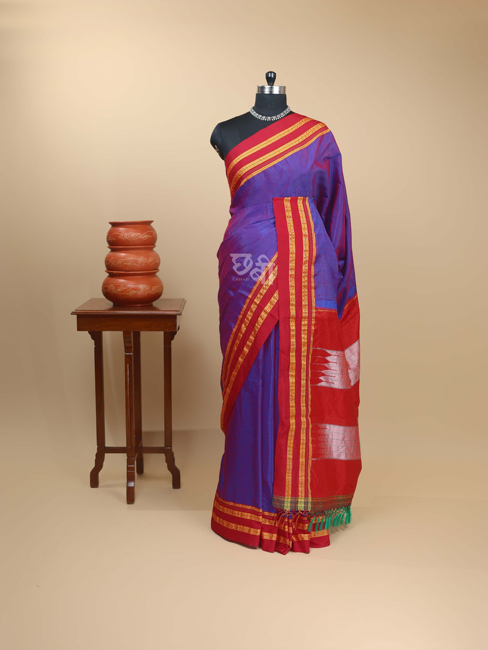 Handloom Gayatri Border Ilkal Saree